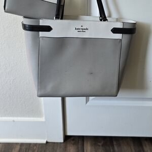 Kate Spade Gray and Black Tote Bag
